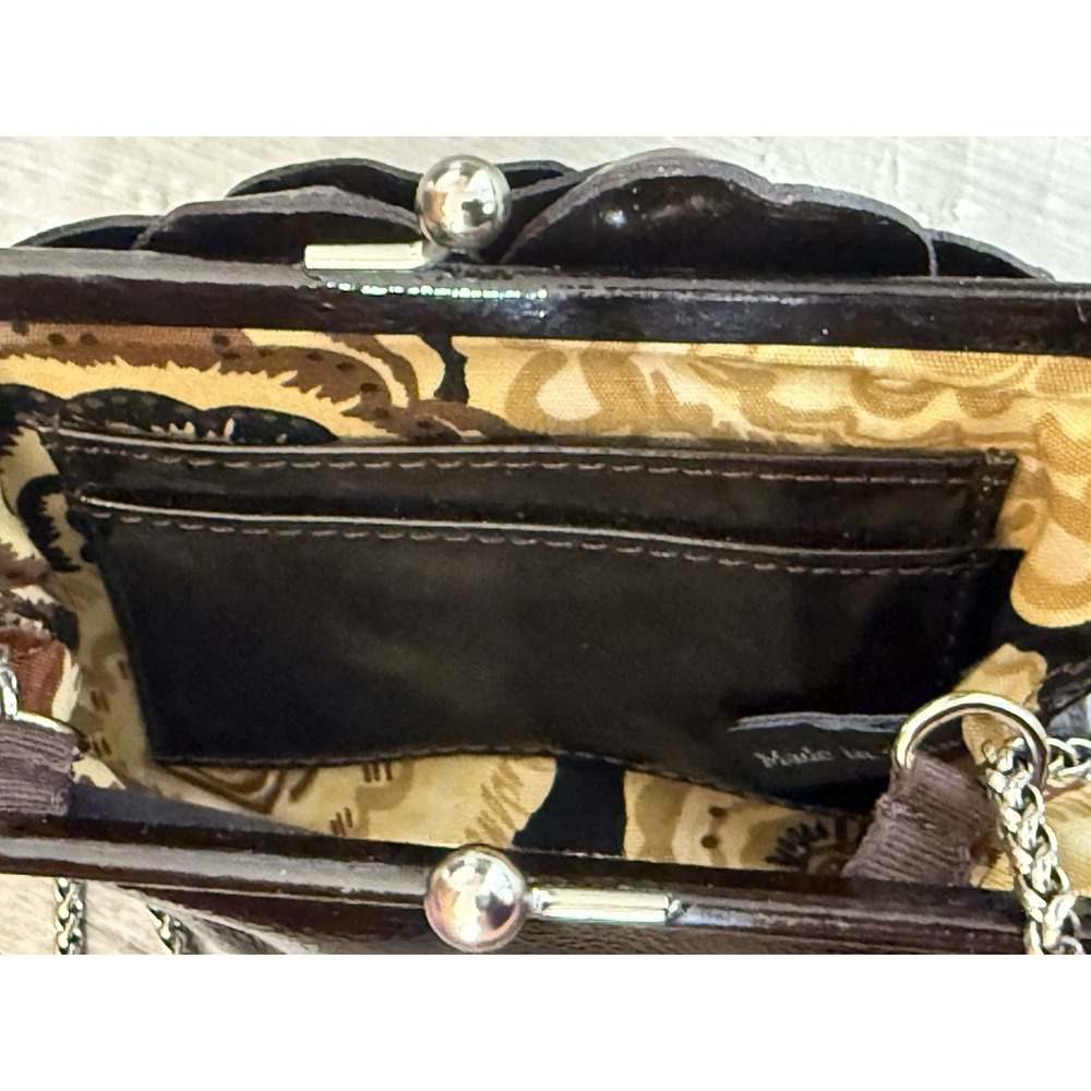 Brighton Roselie Flower Leather Coin Purse Crossbody. - Picture 11 of 16